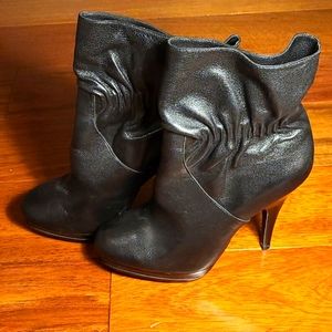 Michael Kors ruched platform leather booties Sz 8